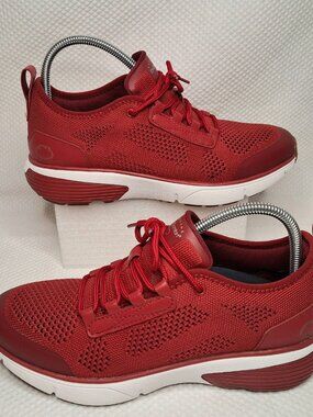New Dr. Comfort 10670 Women Diane Red Leather Athletic Walking Shoes sz 9.5